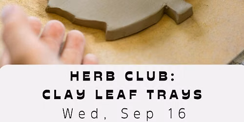Herb Club: Clay Leaf Trays
