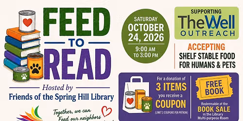 Feed to Read at our October Book Sale