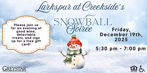 Larkspur at Creekside's Snowball Soiree