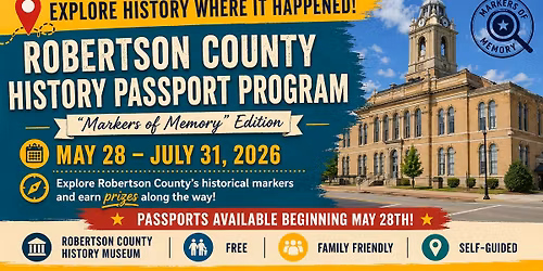 Robertson County History Passport Program