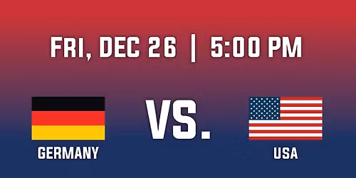 2026 IIHF World Junior Championship-Group A - Germany v. USA
