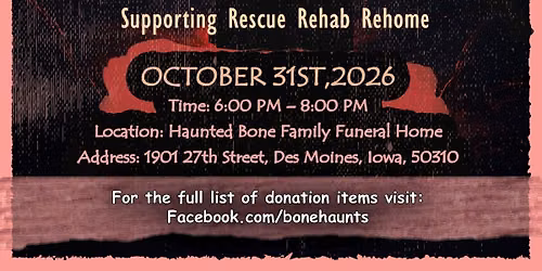 Trick or Treat and Fill the Mausoleum for Rescue Rehab Rehome