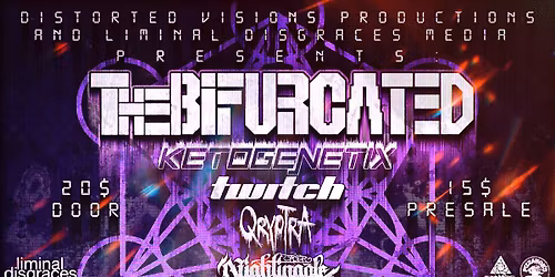 THE BIFURCATED w. LOCAL SUPPORT - PIZZA BOBS CALGARY - SUN MAY 17th