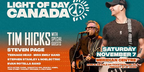 Light Of Day Canada Presents Tim Hicks & Friends