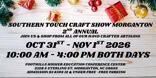 Southern Touch Craft Show Christmas In Morganton 2nd Annual