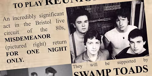 MISDEMEANOR *REUNION SHOW* + The Swamp Toads + The Glowbuzzers