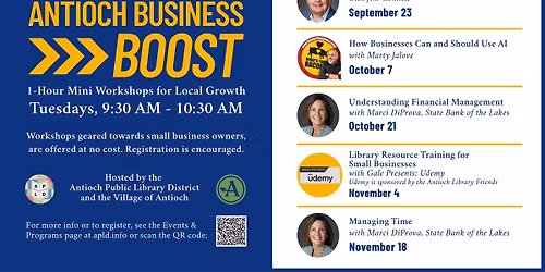 Antioch Business Boost: 1-Hour Mini Workshops for Local Growth
