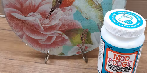 Decoupage Glass Trivet