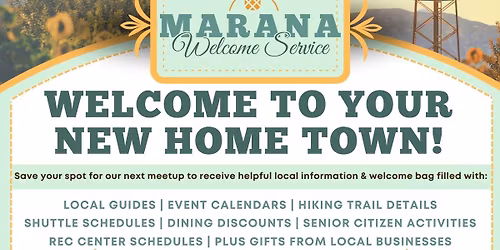 Morning and Evening New Resident Welcome Meetings ~ Get To Know Your New Town!