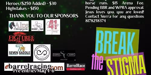 $1500 Added Ride for the Mind Barrel Race