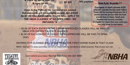 NBHA Barrel Race The Hollows