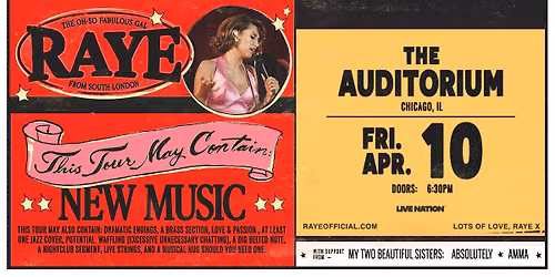 RAYE - THIS TOUR MAY CONTAIN NEW MUSIC