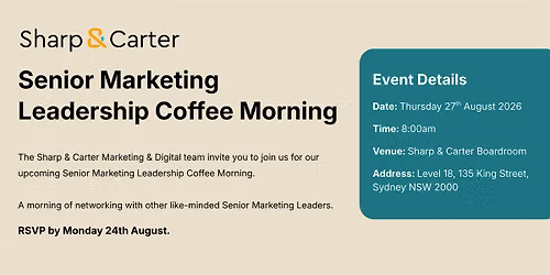 Senior Marketing Leadership Coffee Morning