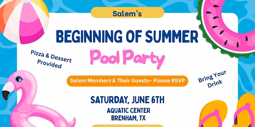 Salem\u2019s Beginning of Summer Pool Party