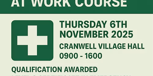 Level 3 Emergency First Aid at Work