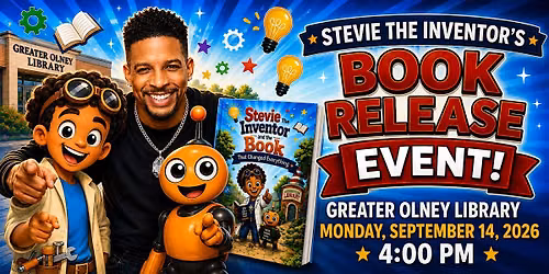 Stevie The Inventor's Book Release Event At Olney Library