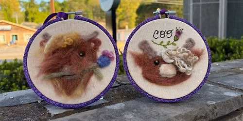 Needle-felt Highland Cow class