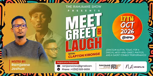 Meet, Greet & Laugh with Clapton Kibonge