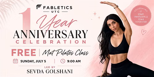 Kick off your Sunday morning with a FREE outdoor Mat Pilates class