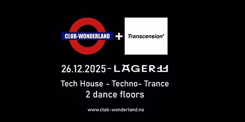 2. juledag med CLUB-WONDERLAND & TRANSCENSION