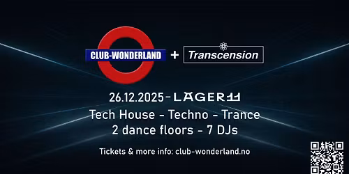 2. juledag med CLUB-WONDERLAND & TRANSCENSION