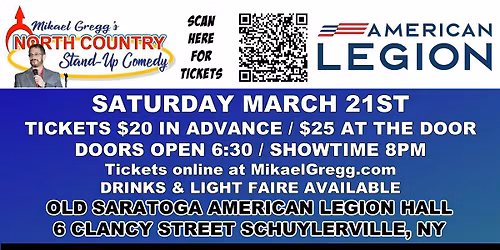 North Country Comedy at the American legion Hall - Schuylerville