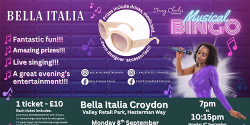 Midweek Musical Bingo at TBC Croydon (South London) - TBC