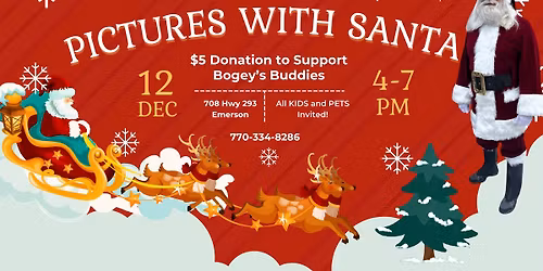 Pictures with Santa!! In support of Bogey's Buddies 