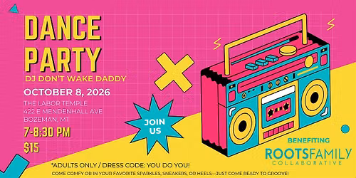 Dance Party Benefitting Roots Family Collaborative