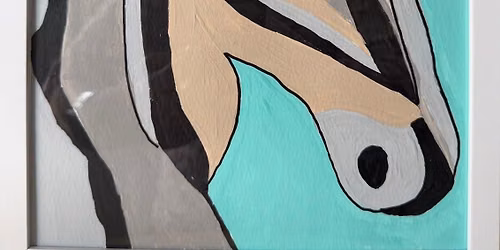 Abstract Horse \u2013 Acrylic Paint & Sip