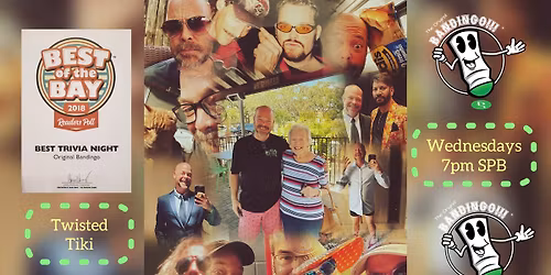 \ud83c\udfb6 BANDINGO\u00ae WEDNESDAYS \ud83c\udf89w\/ CRAZY JOHNNY G \u2013 Music Bingo Night at The Twisted Tiki in SPB, 7PM\ud83c\udfa4\ud83c\udf7b