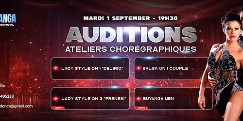 Auditions Buyanga Dance School - Ateliers 2026\/2027