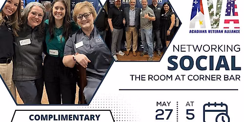 May 2026 AVA Networking Social at The Room at Corner Bar Lafayette!