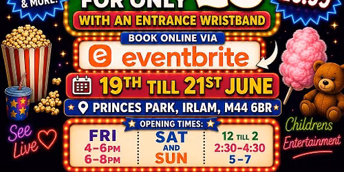 Irlams first mega value super duper saver wristband fair
