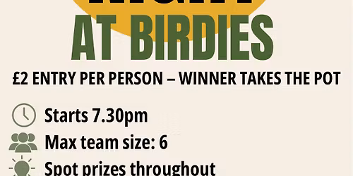 Quiz Night at Birdies