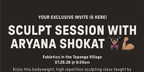 Sculpt Session with Aryana Shokat x Fabletics