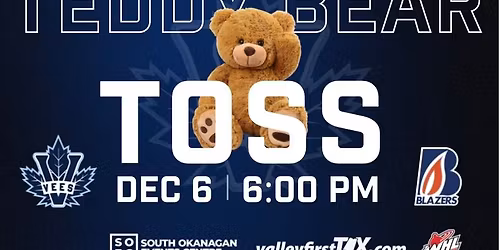 Penticton Vees vs Kamloops Blazers: Teddy Bear Toss