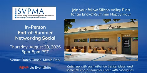 SVPMA August 2026 Networking Social
