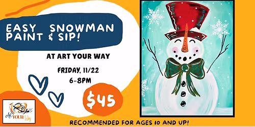 Easy Snowman Paint & Sip!