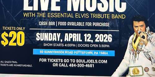 The Essential Elvis Tribute Band w\/ Jeff Krick inside The SunnyBrook Ballroom