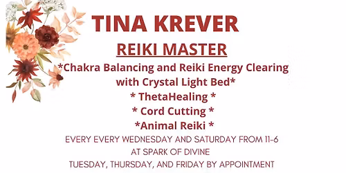 Reiki Energy Clearing & Chakra Balancing w\/ Crystal Light Bed w\/Tina