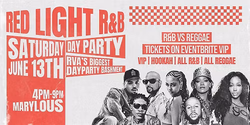 RED LIGHT RNB: R&B vs Reggae Dayparty at Marylous