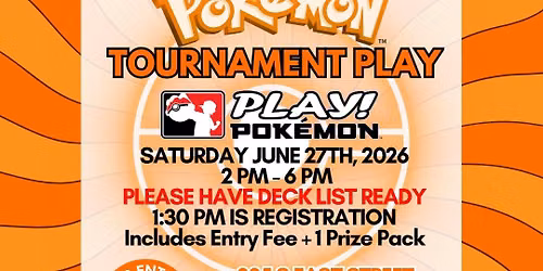 Pokémon Tournament Play 06.27.26 @Collector's Den