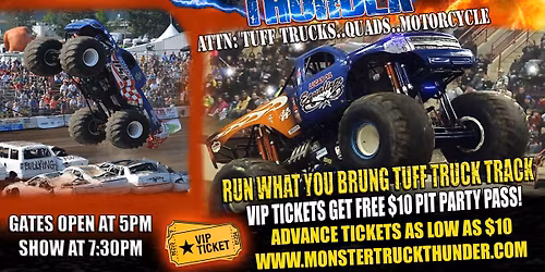 Monster Truck Thunder Invades a Victorville Fairgrounds Sat. May 2nd 7:30 PM...Free Parking  