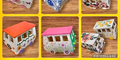 Decoupage & Paint a Wooden Campervan Workshop 
