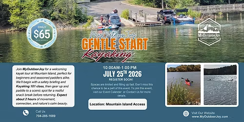 MOJ Gentle Start Kayaking: Mountain Island Lake