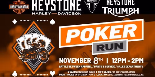 Keystone HD & Keystone Triumph Poker Run & Veteran Thank you!