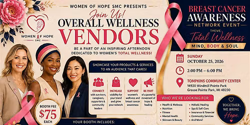 Overall Wellness Vendors :Total Wellness Mind, Body, & Soul Network Event