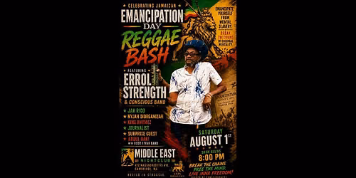 EMANCIPATION DAY REGGAE BASH