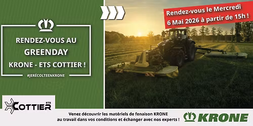 \ud83c\udf3f\ud83d\ude9c GreenDay KRONE chez Ets COTTIER (43) ! \ud83d\udc69\u200d\ud83c\udf3e\ud83d\udc68\u200d\ud83c\udf3e\ud83e\udd29